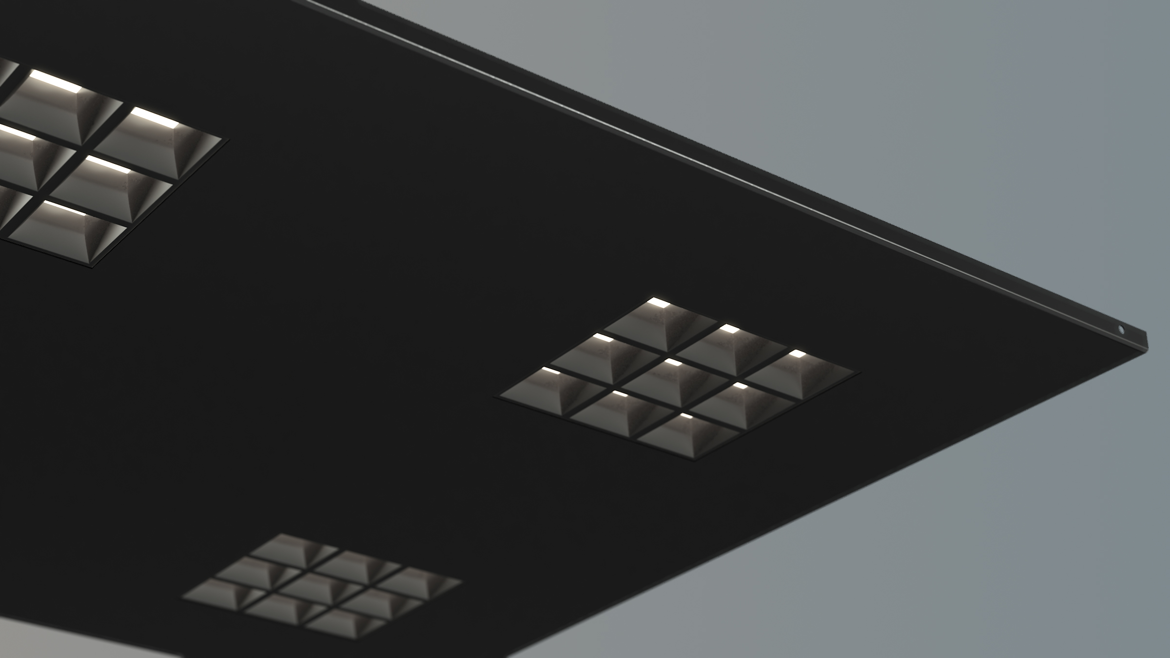 Unio 150 LED Einbauleuchte pulverbeschichtet schwarz Detail