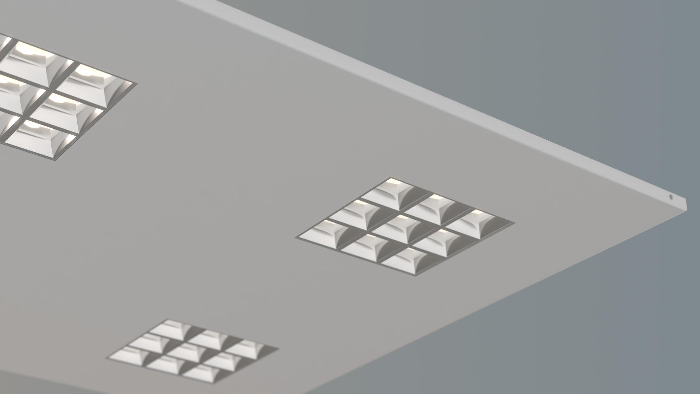 Unio 150 LED Einbauleuchte pulverbeschichtet weiss silber matt Detail