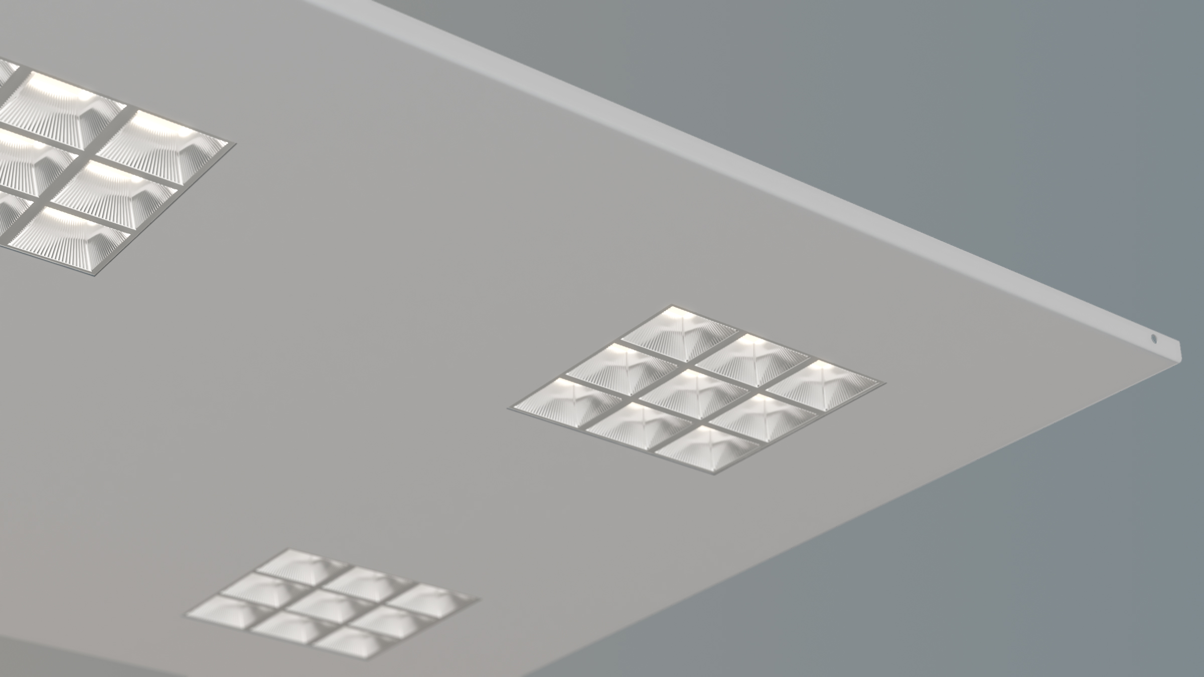 Unio 150 LED Einbauleuchte pulverbeschichtet weiss transparent Acryl Detail