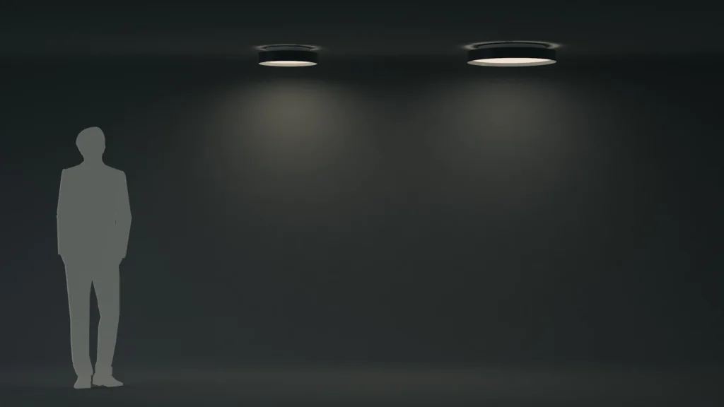 Pare 1465 bicolor LED Leuchte Größenvergleich Casambi
