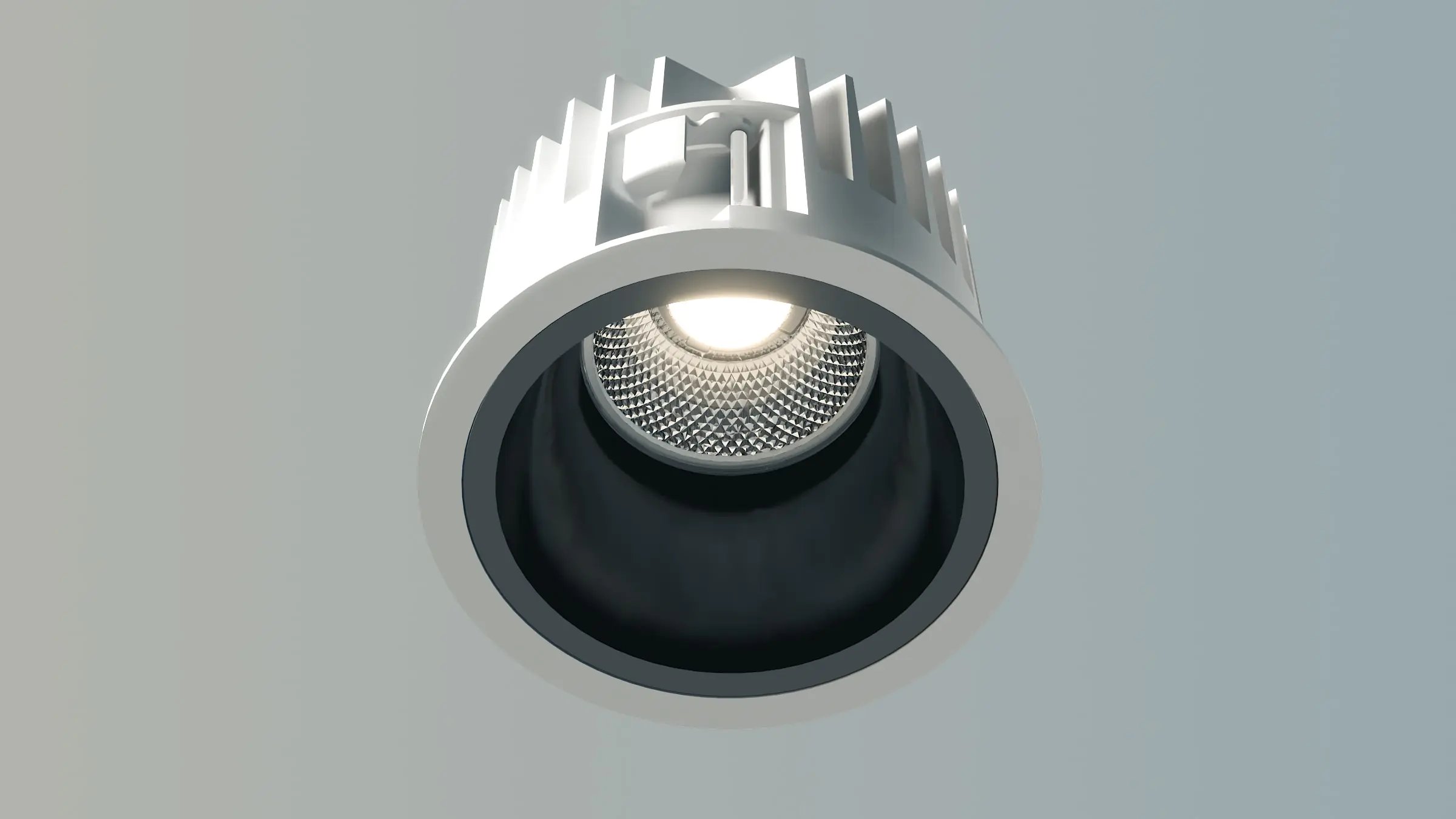 Unio 610 LED Einbau-Downlight mit schwarzem Blendring