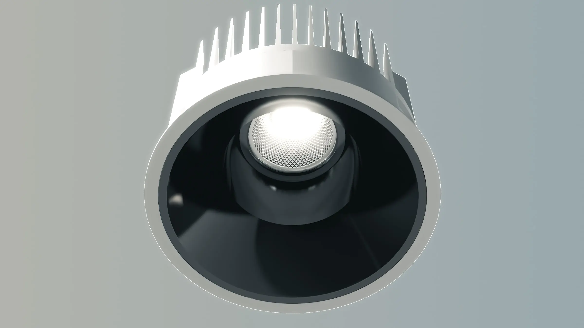 Unio 620 LED Einbau-Downlight mit schwarzem Blendring