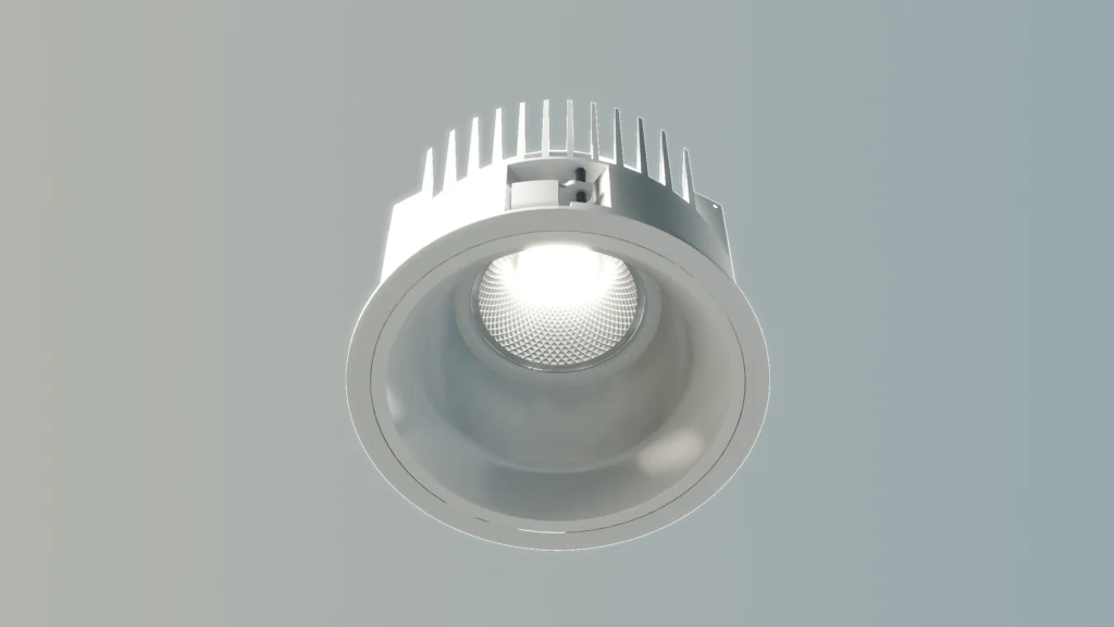 Unio 615 LED Einbau-Downlight mit weißem Blendring