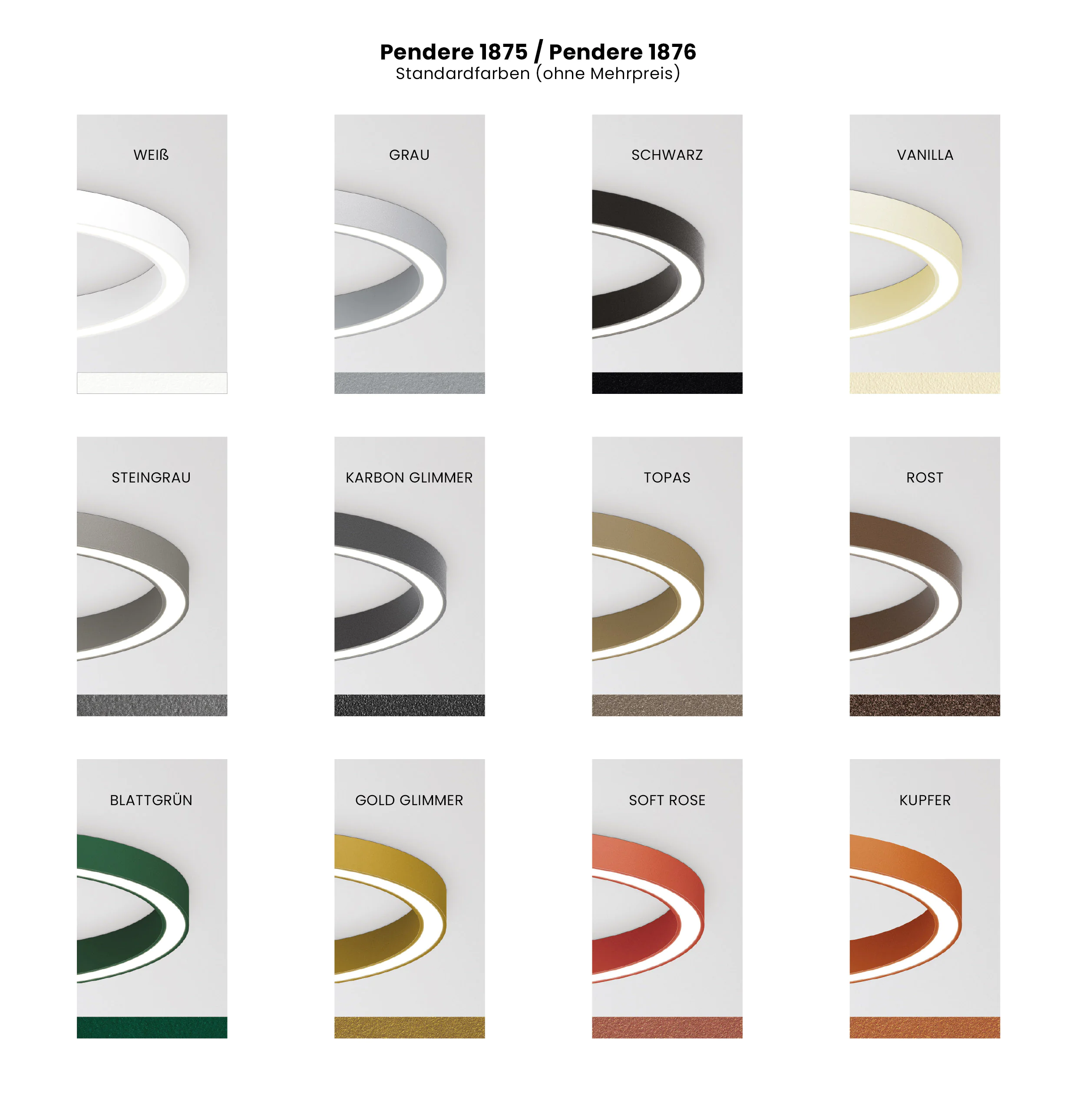 Farbpalette Pendere 1875-1876 - Runde Pendelleuchte